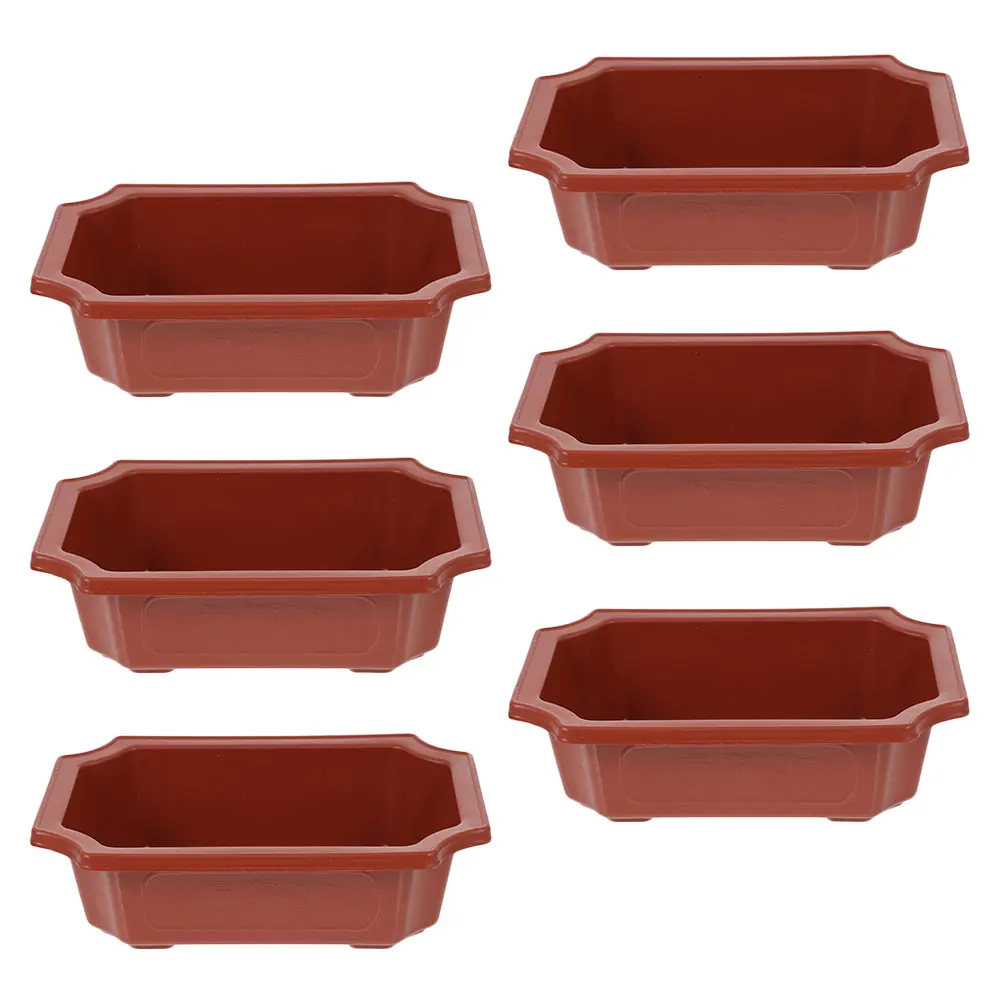 6 Pcs Rectangle Plastic Flower Pots for Garden Plant Bonsai Landscape Bonsai Planting Pots Planter Holder Gardening Supplies
6 Pcs Rectangle Plastic Flower Pots for Garden Plant Bonsai Landscape Bonsai Planting Pots Planter Holder Gardening Supplies