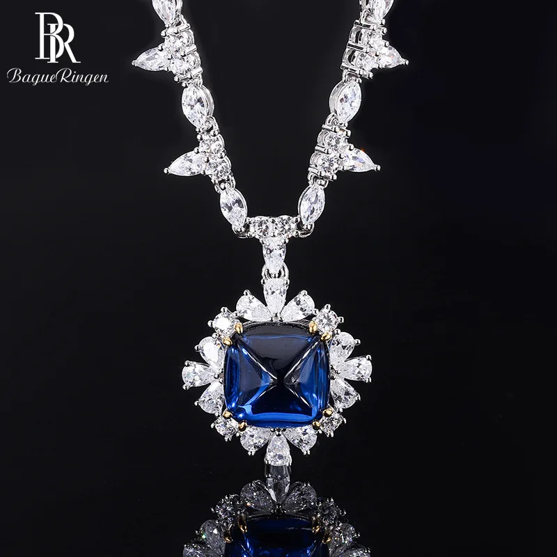 Bague Ringen 925 Sterling Silver Sapphire Necklaces For Women 14*14mm Blue Gemstone Pendant Wedding Anniversary Jewelry Gifts
Bague Ringen 925 Sterling Silver Sapphire Necklaces For Women 14*14mm Blue Gemstone Pendant Wedding Anniversary Jewelry Gifts