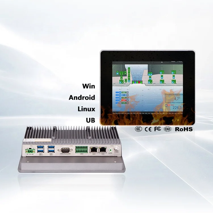 Industrial 8 Inch TouchScreen 6G+64G Mini Tablet PC Intel Computer with Battery Wifi USB RS232/485 TF Panel Industry Embedded PC
Industrial 8 Inch TouchScreen 6G+64G Mini Tablet PC Intel Computer with Battery Wifi USB RS232/485 TF Panel Industry Embedded PC