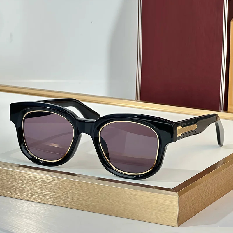 PASOLINI Heritage Collection Oval Black Gold Sunglasses for Men Classical Vintage Thick Acetate Solar Glasses for Male
PASOLINI Heritage Collection Oval Black Gold Sunglasses for Men Classical Vintage Thick Acetate Solar Glasses for Male