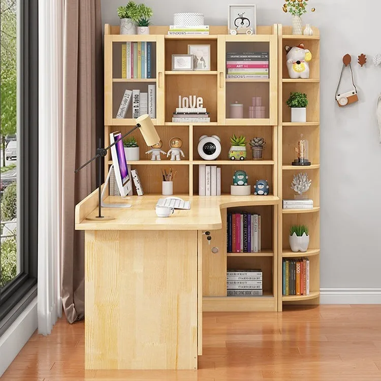 % Solid wood children's corner desk bookshelf integrated table combination bookcase & writing table student
% Solid wood children's corner desk bookshelf integrated table combination bookcase & writing table student