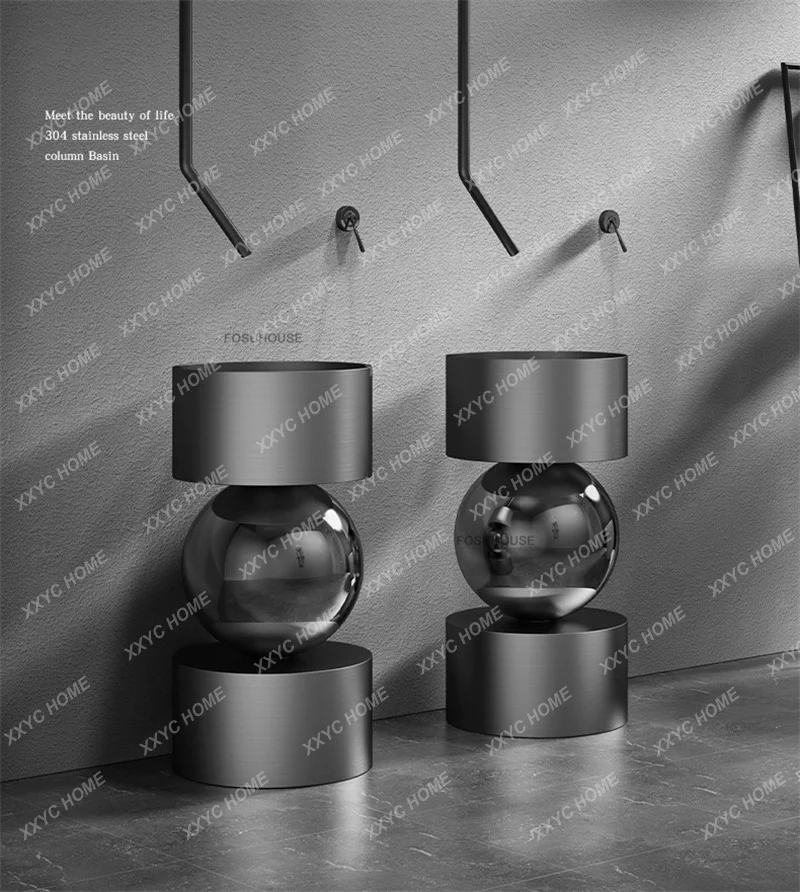 Golden Stainless Steel Pedestal Basin Creative Home Round Bathroom Sinks Integrated Floor Washbasin Bathroom Accessories
Golden Stainless Steel Pedestal Basin Creative Home Round Bathroom Sinks Integrated Floor Washbasin Bathroom Accessories