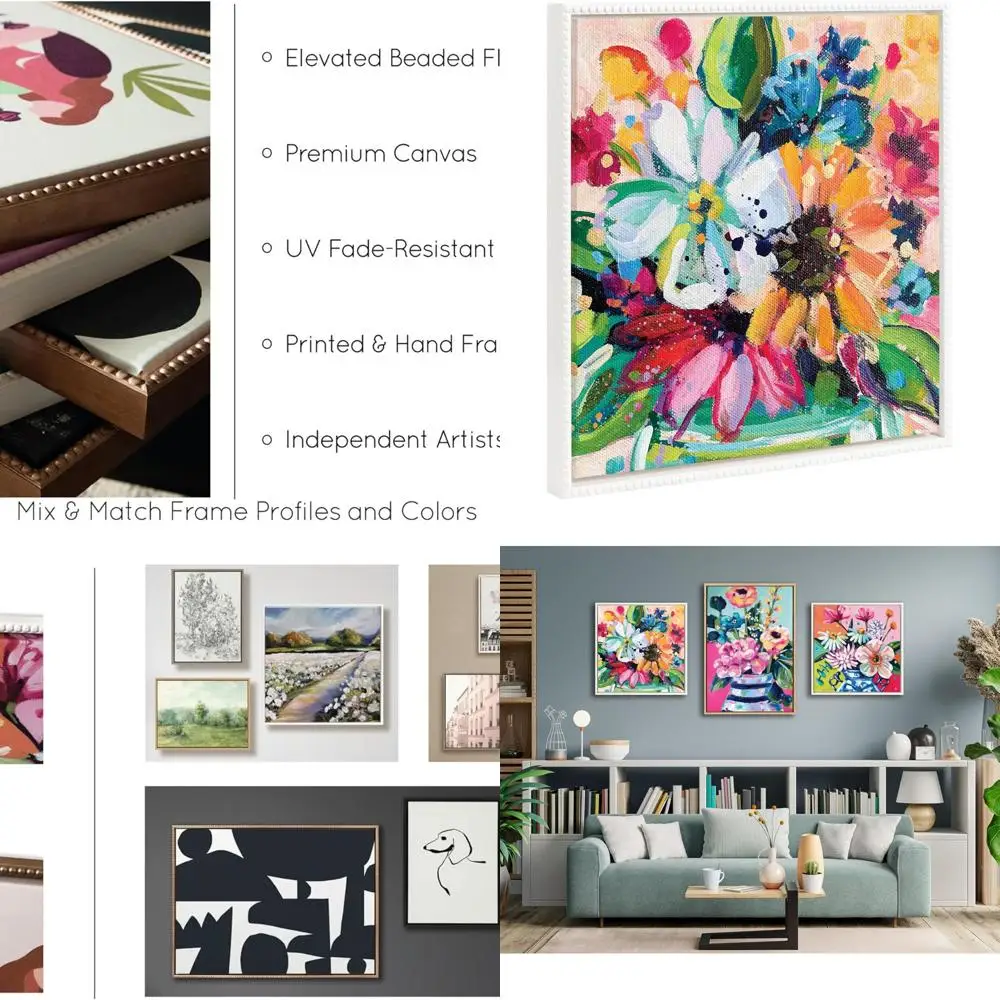 Rachel Christopoulos Sylvie Beaded Vintage 22x22 Canvas Art, Colorful Florals
Rachel Christopoulos Sylvie Beaded Vintage 22x22 Canvas Art, Colorful Florals