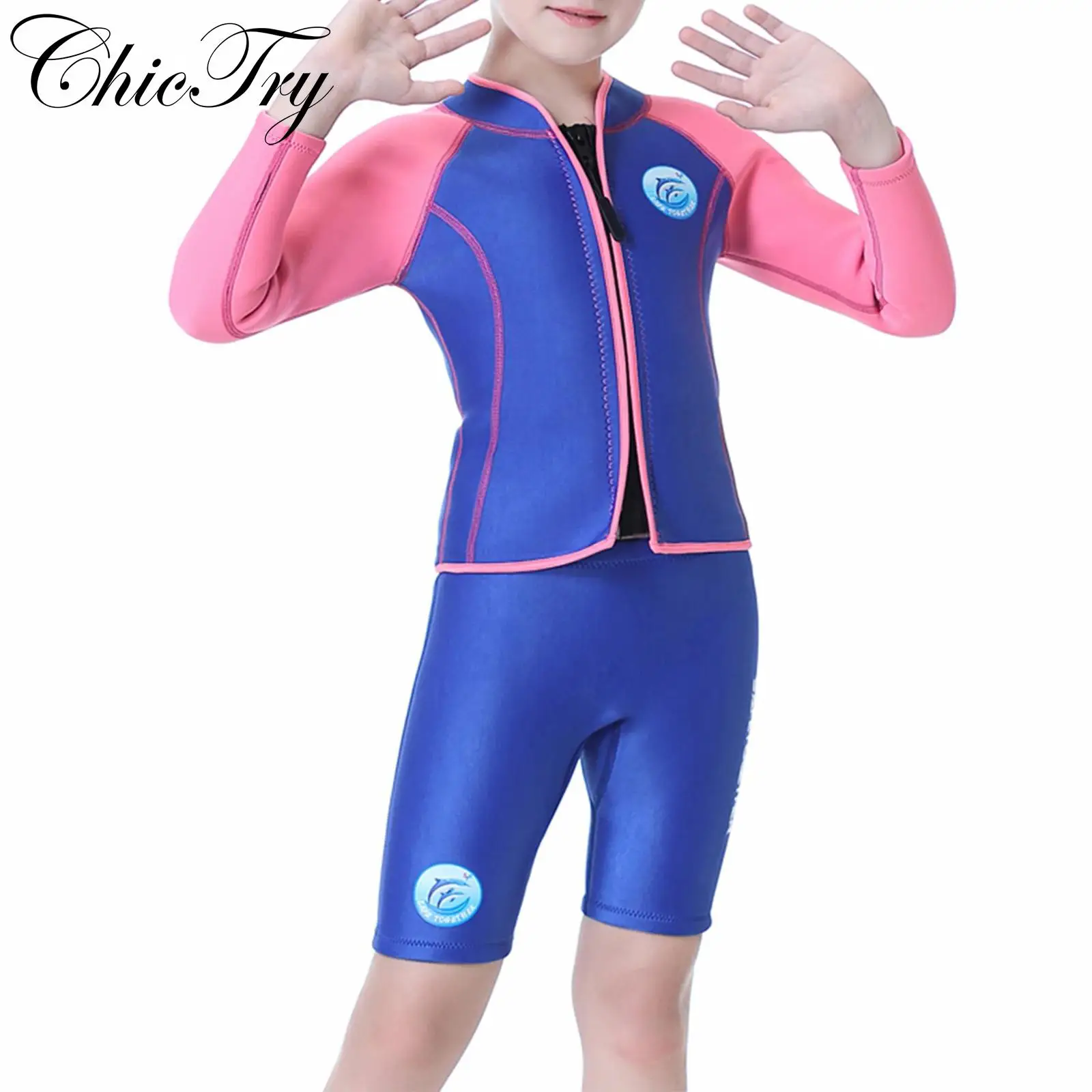 Kids Boys Girls 2.5MM Neoprene Wetsuit Set Long Sleeve Swim Set Swimwear Beachwear Scuba Diving Set for Bathing Swimming Diving
Kids Boys Girls 2.5MM Neoprene Wetsuit Set Long Sleeve Swim Set Swimwear Beachwear Scuba Diving Set for Bathing Swimming Diving