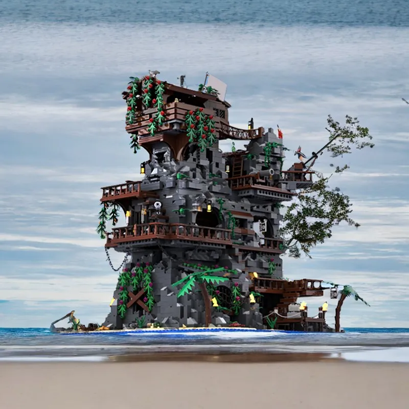 6653 Pieces MOC Pirate Fortress, Three-Part Rocky Island Structure, Rich in Details, Suitable for Display
6653 Pieces MOC Pirate Fortress, Three-Part Rocky Island Structure, Rich in Details, Suitable for Display