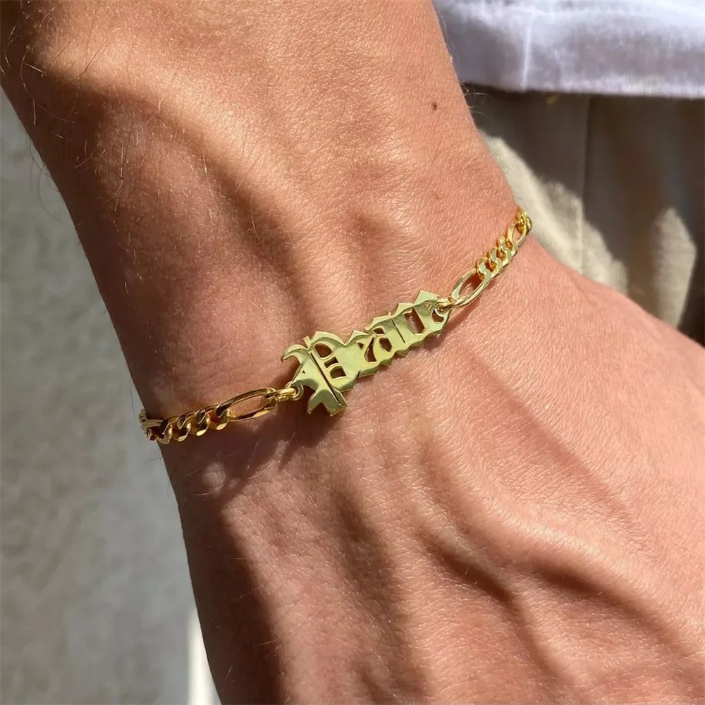 Custom Name Bracelet Figaro Chain Personalized Nameplate Bracelets Stainless Steel Jewelry For Women Men Christmas Gift
Custom Name Bracelet Figaro Chain Personalized Nameplate Bracelets Stainless Steel Jewelry For Women Men Christmas Gift