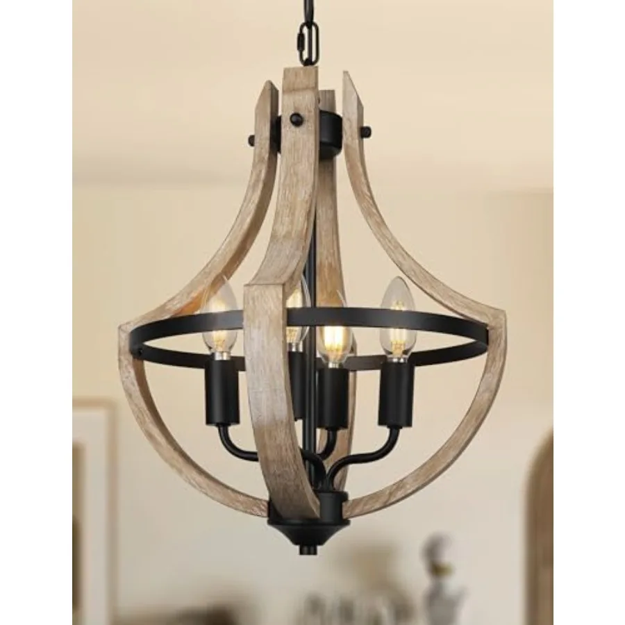 Farmhouse Dining Room Light Fixture, Adjustable Height Hanging Wood Vintage Pendant Lights for Kitchen Island Hallway Foyer Ent
Farmhouse Dining Room Light Fixture, Adjustable Height Hanging Wood Vintage Pendant Lights for Kitchen Island Hallway Foyer Ent