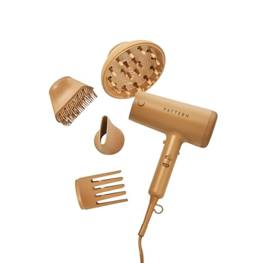 Blow Dryer for Curly, Coily Tight Texture Hair Ceramic-Tourmaline, Black Fast Drying, Heat Control, Includes 4 Attachments
Blow Dryer for Curly, Coily Tight Texture Hair Ceramic-Tourmaline, Black Fast Drying, Heat Control, Includes 4 Attachments