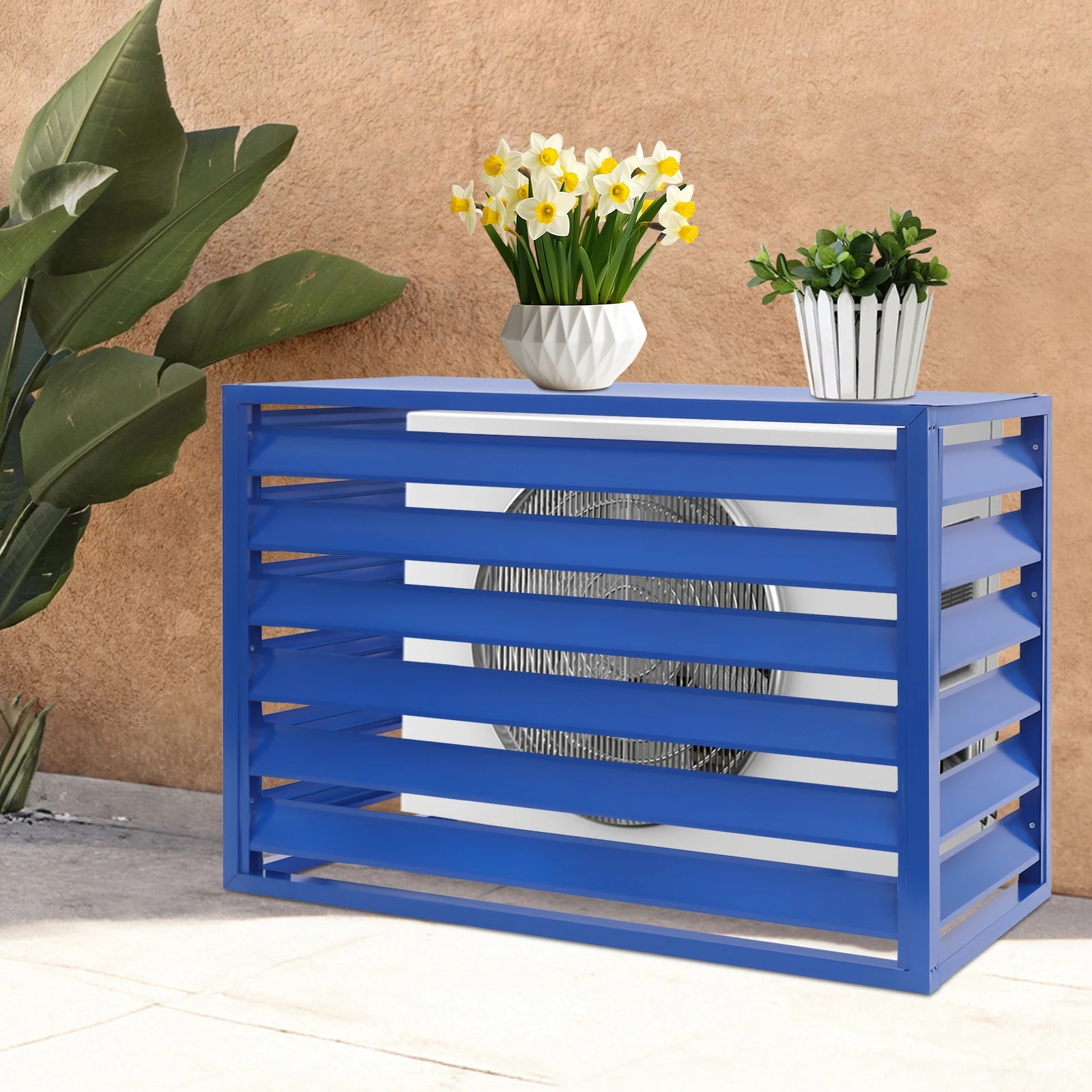 Современные синие панели для ограждения кондиционера с эффектом распыления, обеспечивающие приватность, для наружного блока, отдельно стоящие или настенные, 4 панели, ограждение для кондиционера
Современные синие панели для ограждения кондиционера с эффектом распыления, обеспечивающие приватность, для наружного блока, отдельно стоящие или настенные, 4 панели, ограждение для кондиционера