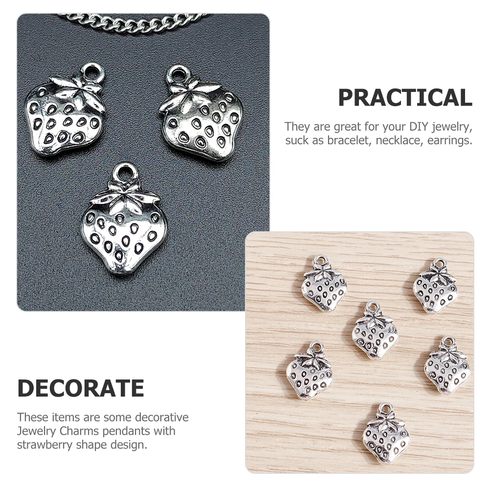 50 Pcs Pendant Strawberry Ornaments Decorations Alloy Jewelry Making Charms Bulk
50 Pcs Pendant Strawberry Ornaments Decorations Alloy Jewelry Making Charms Bulk