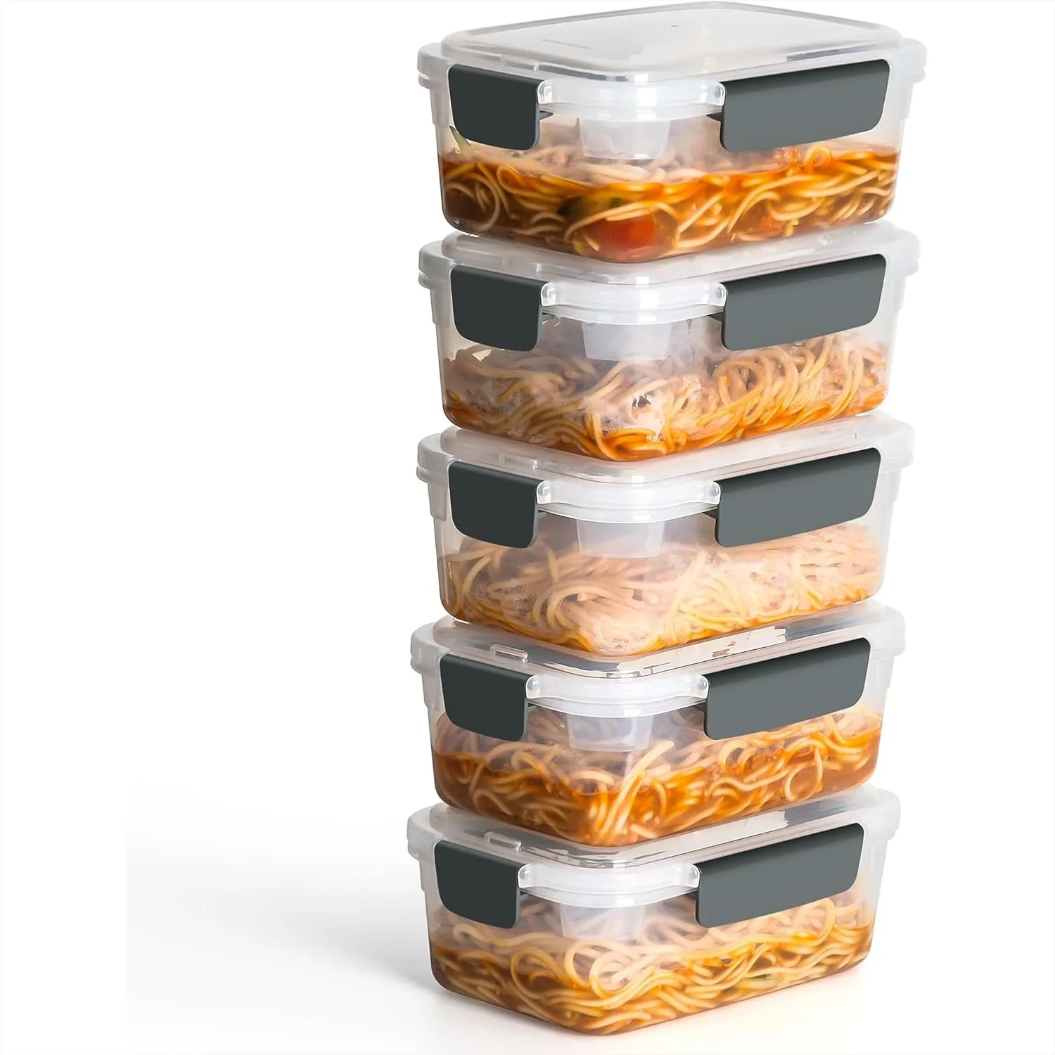 5 Cup Plastic Food Storage Containers with Lids, Nestable Meal Prep Set for Freezer Dishwasher
5 Cup Plastic Food Storage Containers with Lids, Nestable Meal Prep Set for Freezer Dishwasher