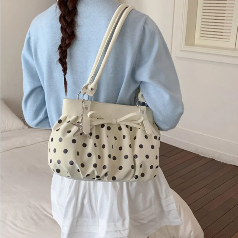 Fashion Exquisite Polka Dot Soft PU Zipper Sweet Shoulder Bags for Women High Quality Retro Large Capacity Elegant Handbags
Fashion Exquisite Polka Dot Soft PU Zipper Sweet Shoulder Bags for Women High Quality Retro Large Capacity Elegant Handbags