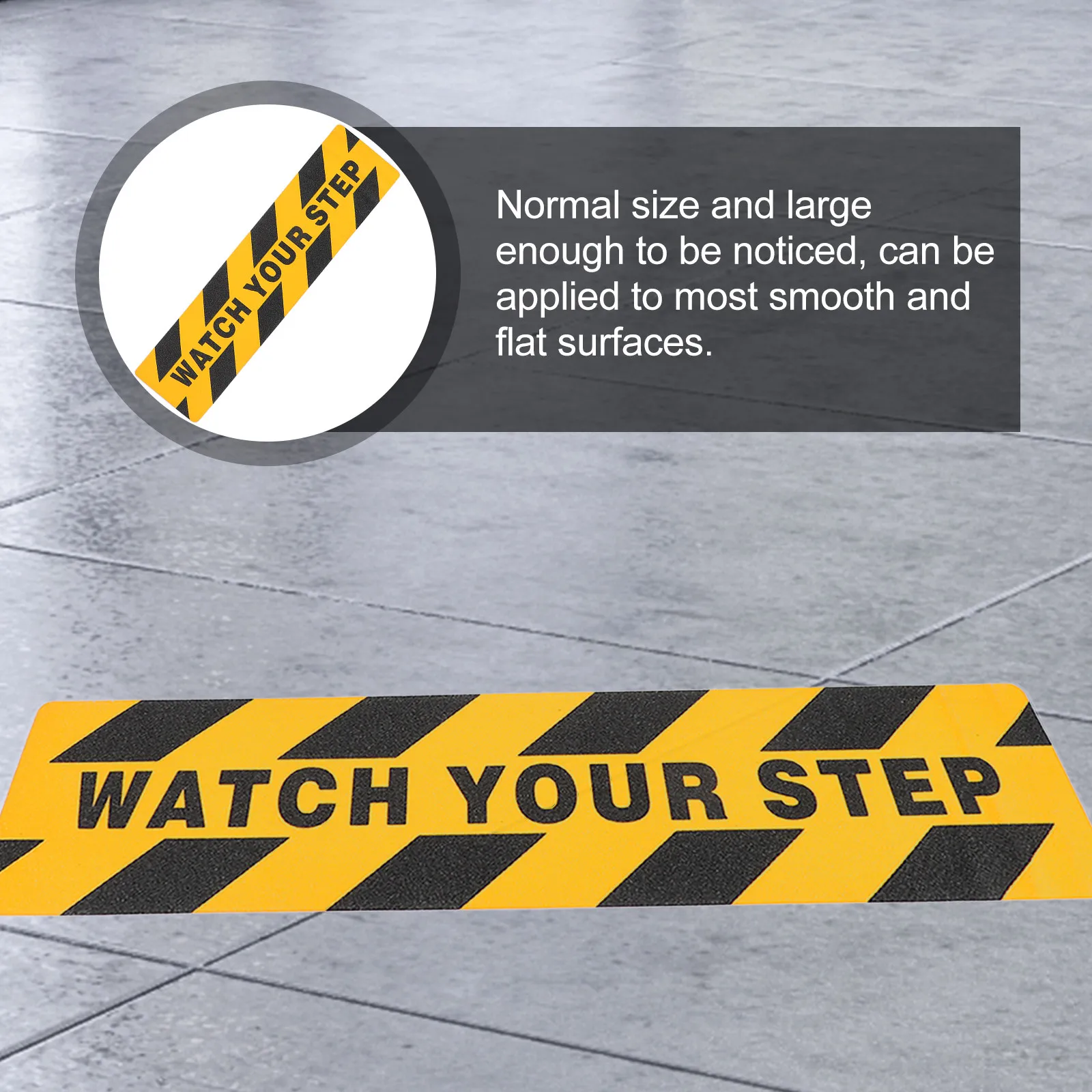 2Pcs Anti-Slip Floor Warning Decals Watch Your Step Adhesive Tape for Stairs Ramps Loading Docks Wet Floors High Visibility
2Pcs Anti-Slip Floor Warning Decals Watch Your Step Adhesive Tape for Stairs Ramps Loading Docks Wet Floors High Visibility
