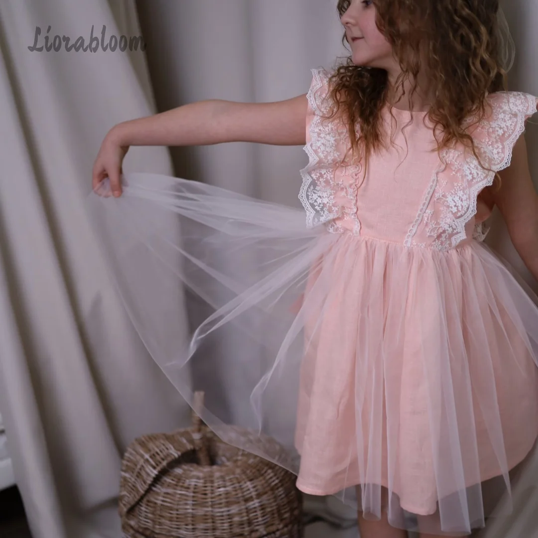 Girls' Elegant Formal Dress Voluminous Skirt Custom Lace Design Tulle Dress Wedding Party Attire Dress свадебное платье
Girls' Elegant Formal Dress Voluminous Skirt Custom Lace Design Tulle Dress Wedding Party Attire Dress свадебное платье