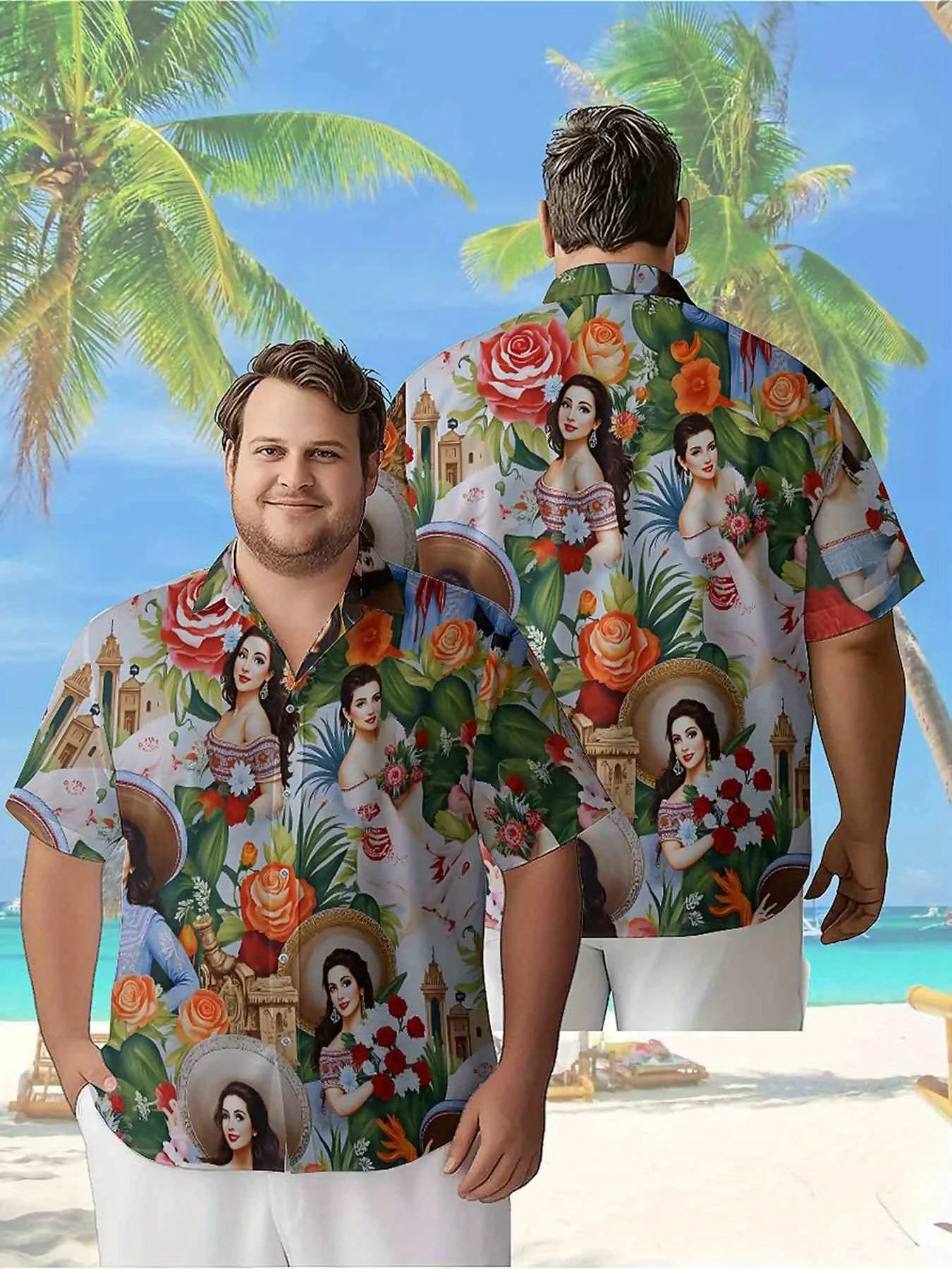 Men's Plus Size Hawaiian Shirts Vintage Wide-brimmed Hat and Rose Pattern, Unisex Aloha Shirts,summer Tops Tee,streetwear
Men's Plus Size Hawaiian Shirts Vintage Wide-brimmed Hat and Rose Pattern, Unisex Aloha Shirts,summer Tops Tee,streetwear