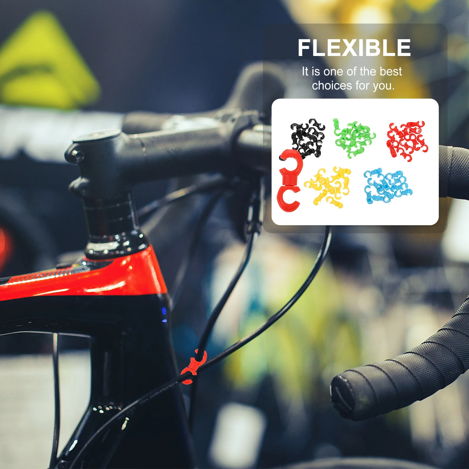 50pcs C-Clip Cable Guides For Road Bike Frame Durable Bike Line Fixing Clamp Wire Housing Hose Clips S Hook Buckle U
50pcs C-Clip Cable Guides For Road Bike Frame Durable Bike Line Fixing Clamp Wire Housing Hose Clips S Hook Buckle U