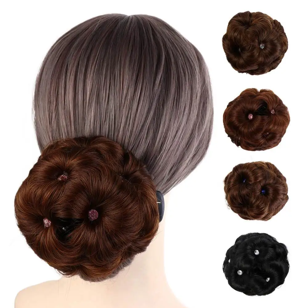 Trendy Fake Hair Nine flowers Chignon Brown Natural Crystal Synthetic Bun Donut Bun Hair Extension Curly Chignon Bride
Trendy Fake Hair Nine flowers Chignon Brown Natural Crystal Synthetic Bun Donut Bun Hair Extension Curly Chignon Bride