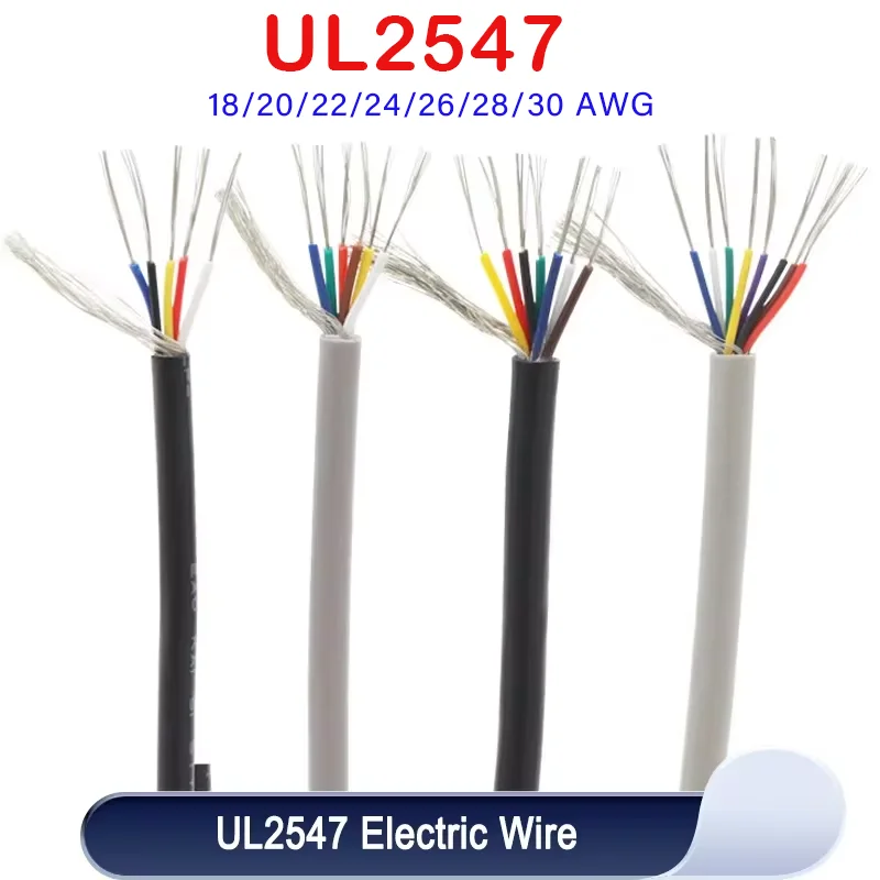 5/10Meter 30/28/26/24/22/20/18AWG UL2547 Shielded Wire 2 3 4 5 6 8 Core Headphone Copper Control Wires Signal Cable
5/10Meter 30/28/26/24/22/20/18AWG UL2547 Shielded Wire 2 3 4 5 6 8 Core Headphone Copper Control Wires Signal Cable