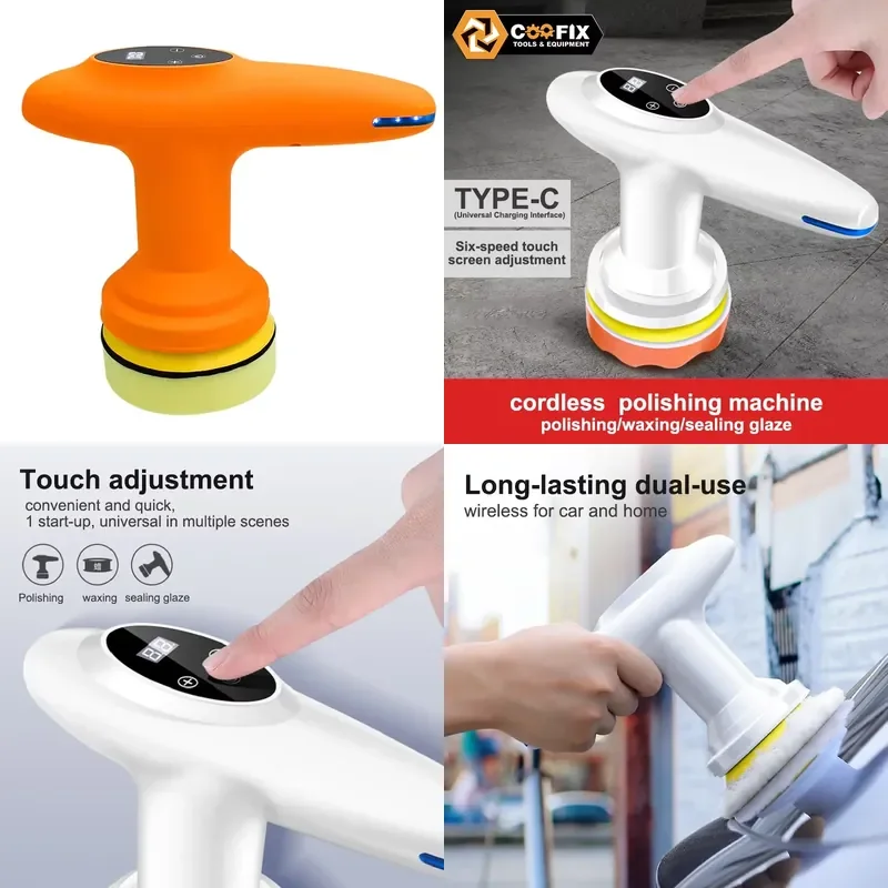 【CHIMU HOME】 Cordless Dual Action Polisher 6 Inch Random Orbital Buffer for Car Paint Detailing and Surface Finishing
【CHIMU HOME】 Cordless Dual Action Polisher 6 Inch Random Orbital Buffer for Car Paint Detailing and Surface Finishing