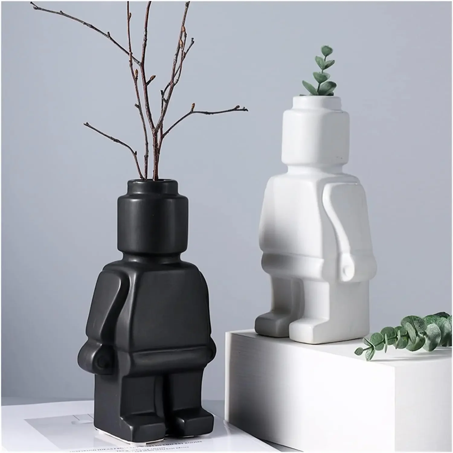 Nordic Style Ceramic Robot Vase Indoor Flower Pot Modern Home Interior Decoration White Goods Decoration Office Desk Decoration
Nordic Style Ceramic Robot Vase Indoor Flower Pot Modern Home Interior Decoration White Goods Decoration Office Desk Decoration