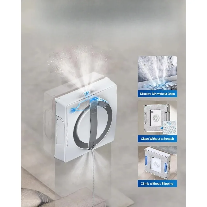 Вакуумное оконное устройство для уборки с высоты, защищенное от падения и протечек, с функцией распыления воды и очистки.
Вакуумное оконное устройство для уборки с высоты, защищенное от падения и протечек, с функцией распыления воды и очистки.