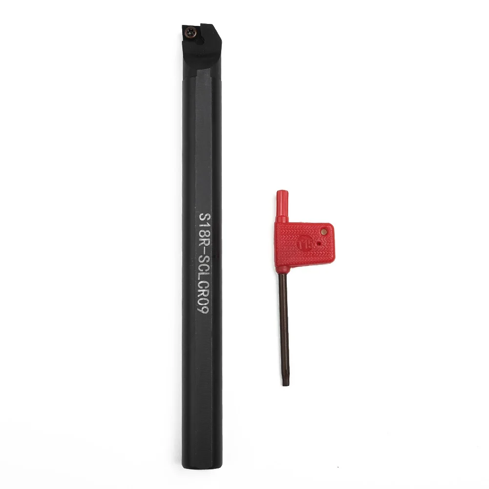 S18Q SCLCR09 Internal Lathe Boring Bar Turning Tool 18*180mm For CCMT09T3 Inserts and T8 Wrench Included for Professional Cuts
S18Q SCLCR09 Internal Lathe Boring Bar Turning Tool 18*180mm For CCMT09T3 Inserts and T8 Wrench Included for Professional Cuts