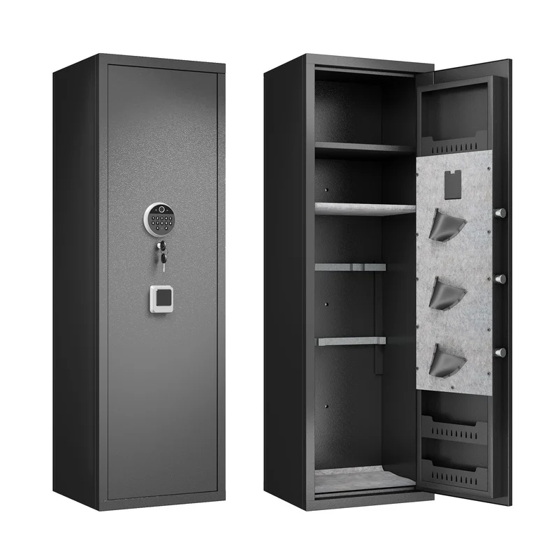 Fingerprint Electronic Gun Safe for Home, Quick Access, Removable Partition, No Assembly, Black
Fingerprint Electronic Gun Safe for Home, Quick Access, Removable Partition, No Assembly, Black