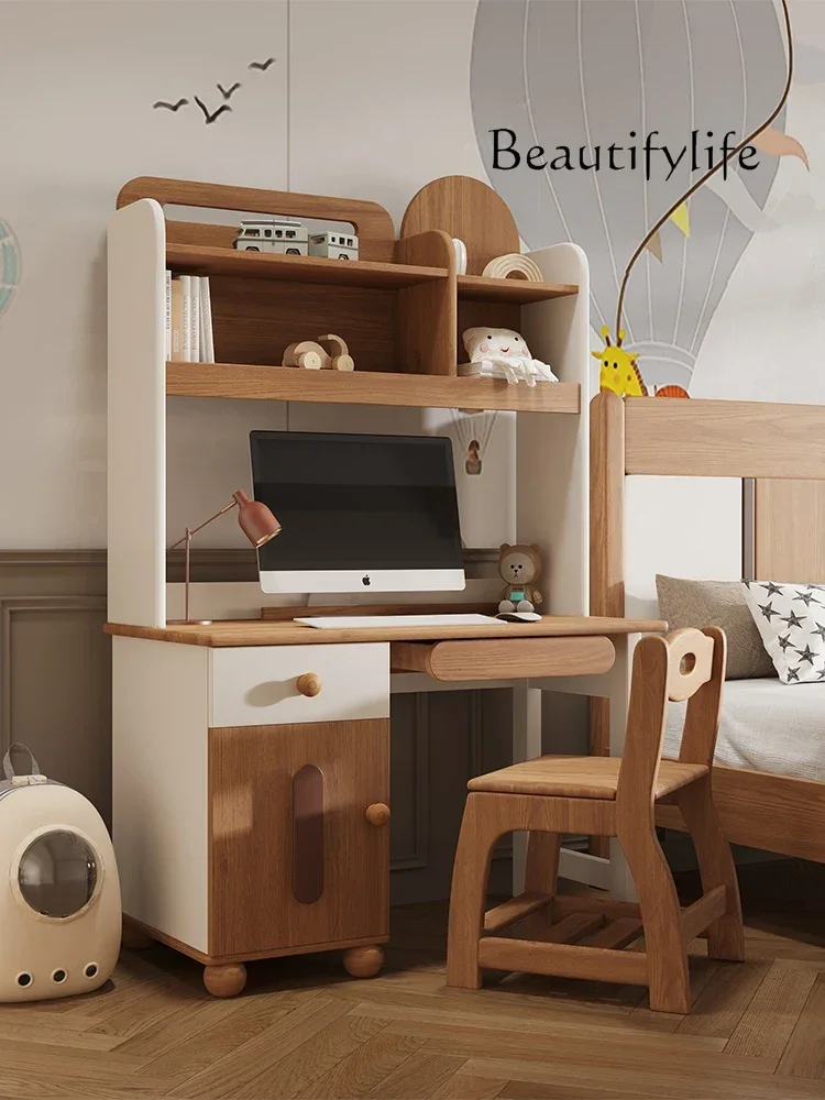 All solid wood children's desk and chair combination simple children's computer desk
All solid wood children's desk and chair combination simple children's computer desk