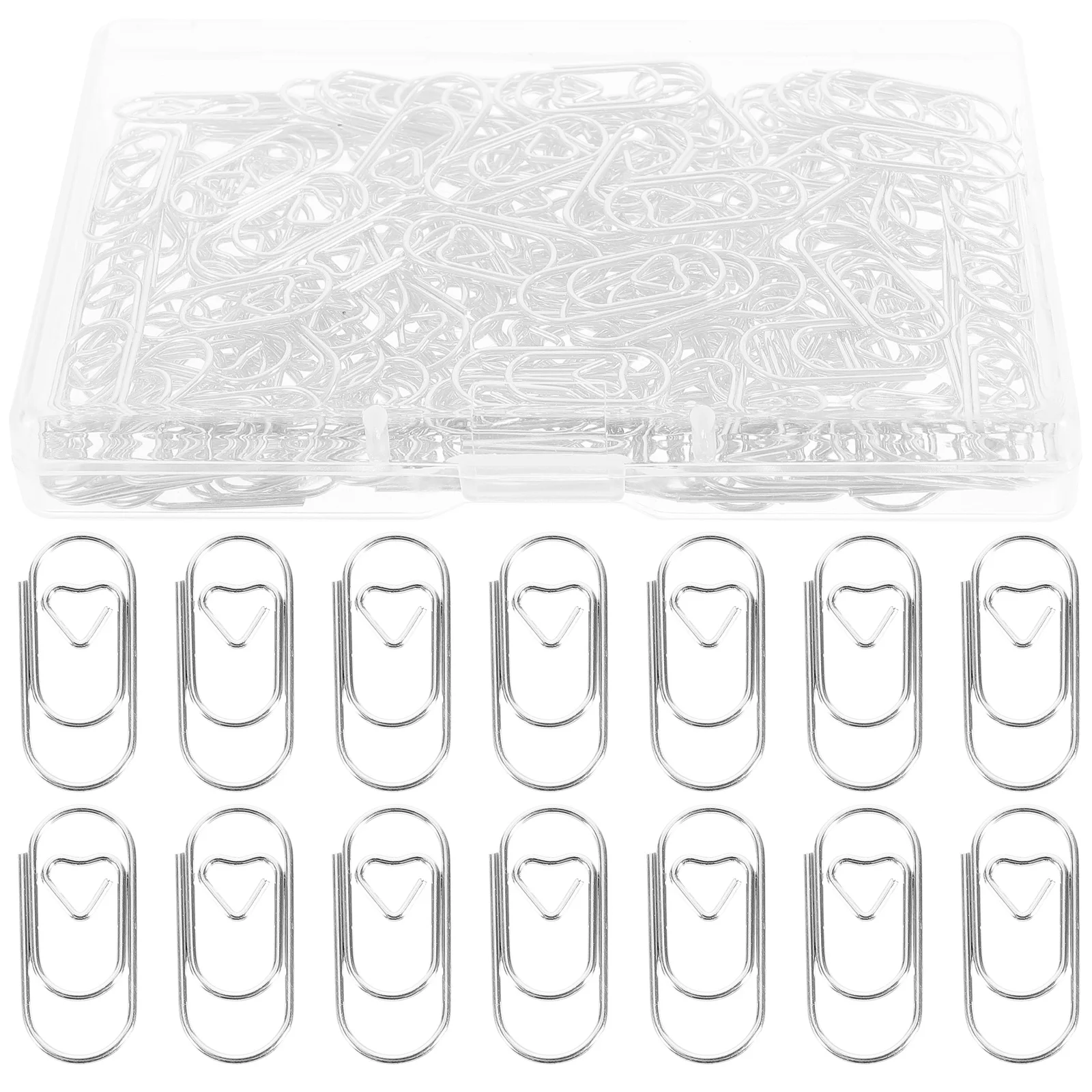 150pcs Heart Shaped Paper Clips Mini Metal 20mm Silver Cute Creative Bookmarks Folder Office Supplies Stationery Gifts
150pcs Heart Shaped Paper Clips Mini Metal 20mm Silver Cute Creative Bookmarks Folder Office Supplies Stationery Gifts
