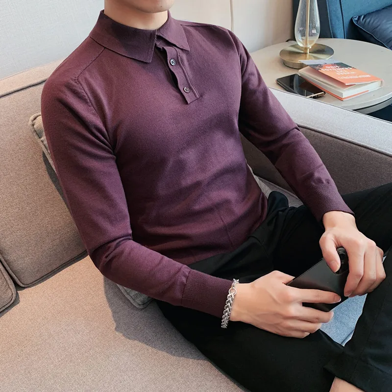 2023 Summer Mens Long-Sleeved Knitted Casual POLO Shirts Contrast Color British Slim Fit Lapel POLO Shirt Men Clothes S-3XL
2023 Summer Mens Long-Sleeved Knitted Casual POLO Shirts Contrast Color British Slim Fit Lapel POLO Shirt Men Clothes S-3XL