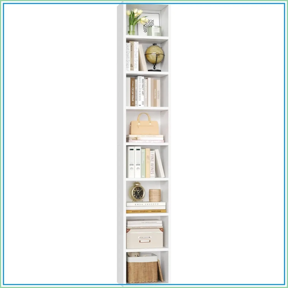 Narrow 8-Tier Bookshelf, 11.6 x 9.3 x 70.9 Tall CD DVD Media Tower with 4 Adjustable Shelves, Slim Display Bookcase for Home Office
Narrow 8-Tier Bookshelf, 11.6 x 9.3 x 70.9 Tall CD DVD Media Tower with 4 Adjustable Shelves, Slim Display Bookcase for Home Office