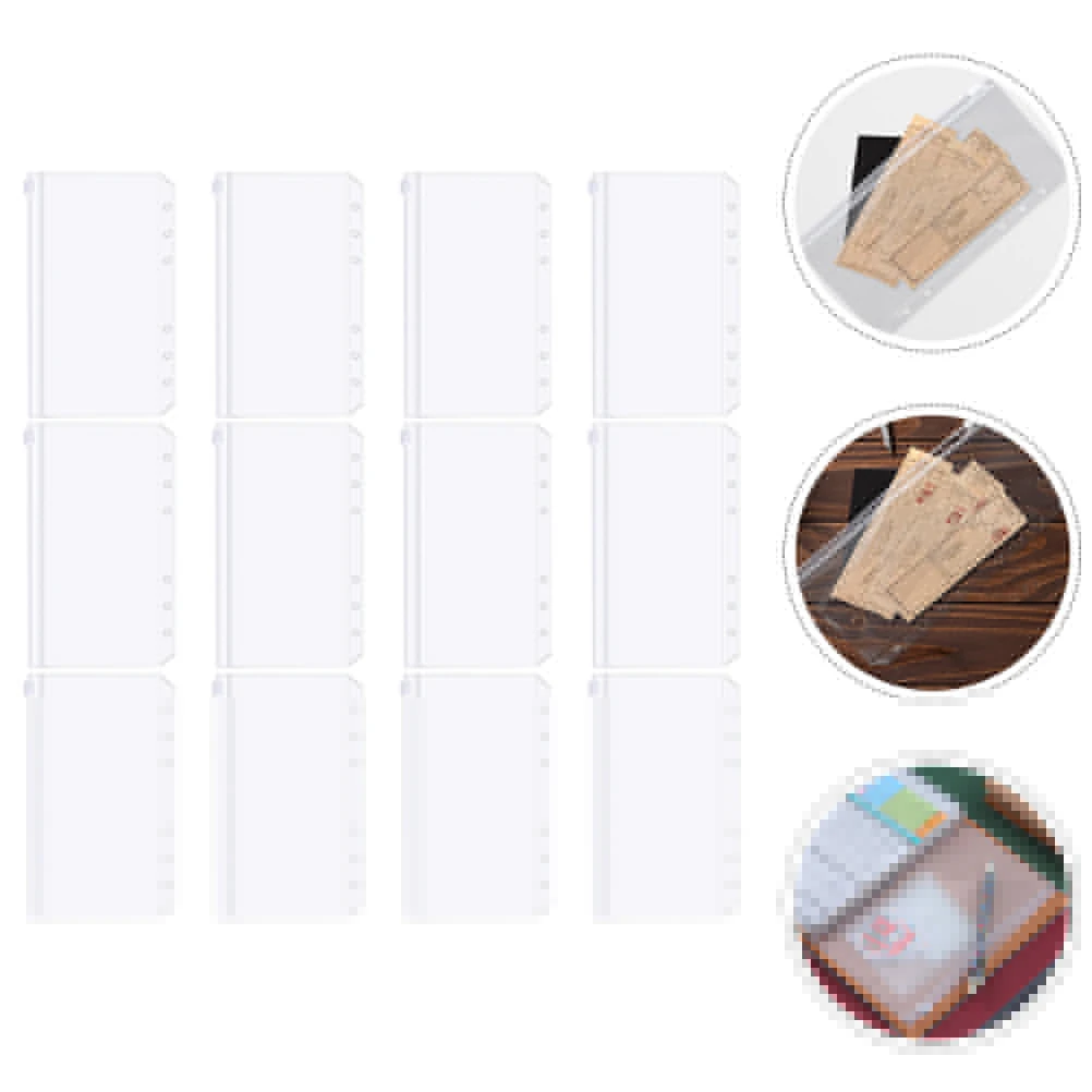 12 Pcs Binder Zipper Bag Accessories Pockets Clear Inserts Pouches Folders with and Holes
12 Pcs Binder Zipper Bag Accessories Pockets Clear Inserts Pouches Folders with and Holes