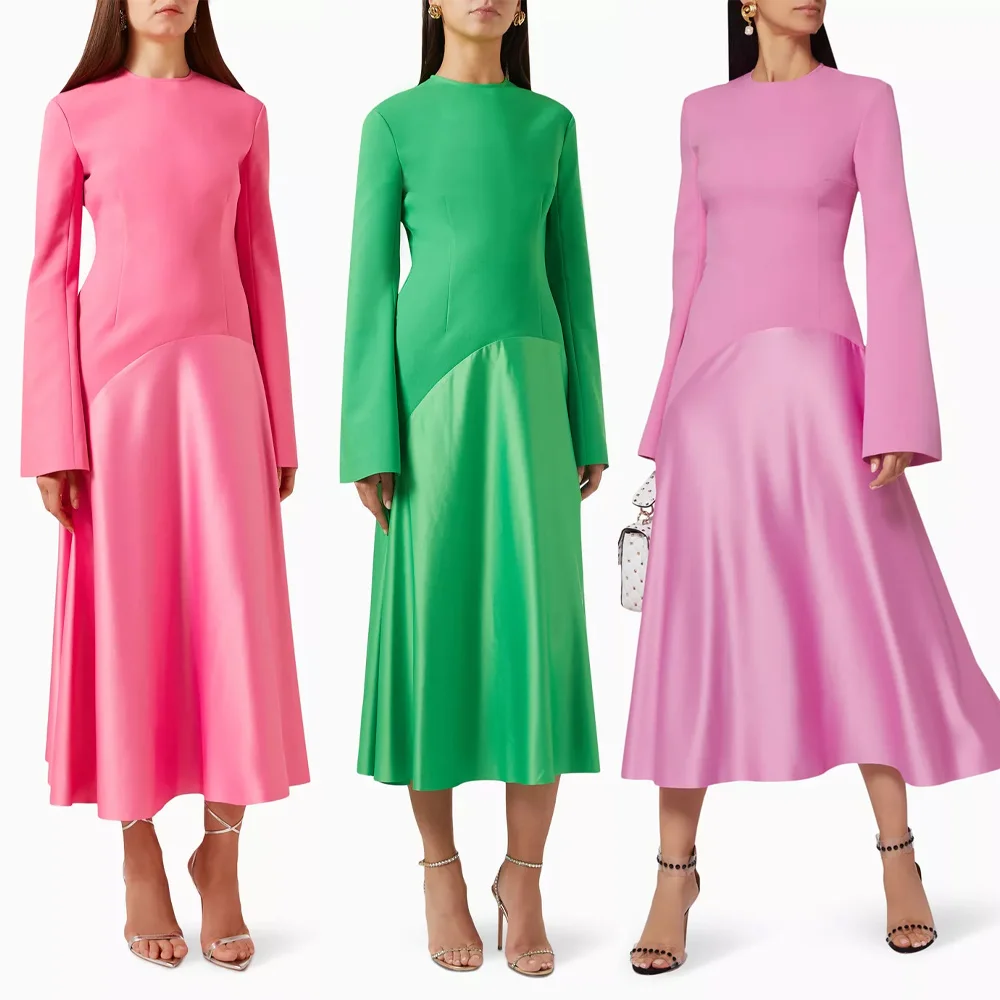 Customized A-line Evening Dress Long Sleeves O Neck Tea Length Jersey Exquisite High Quality Fashion Prom Party Gown for Women
Customized A-line Evening Dress Long Sleeves O Neck Tea Length Jersey Exquisite High Quality Fashion Prom Party Gown for Women