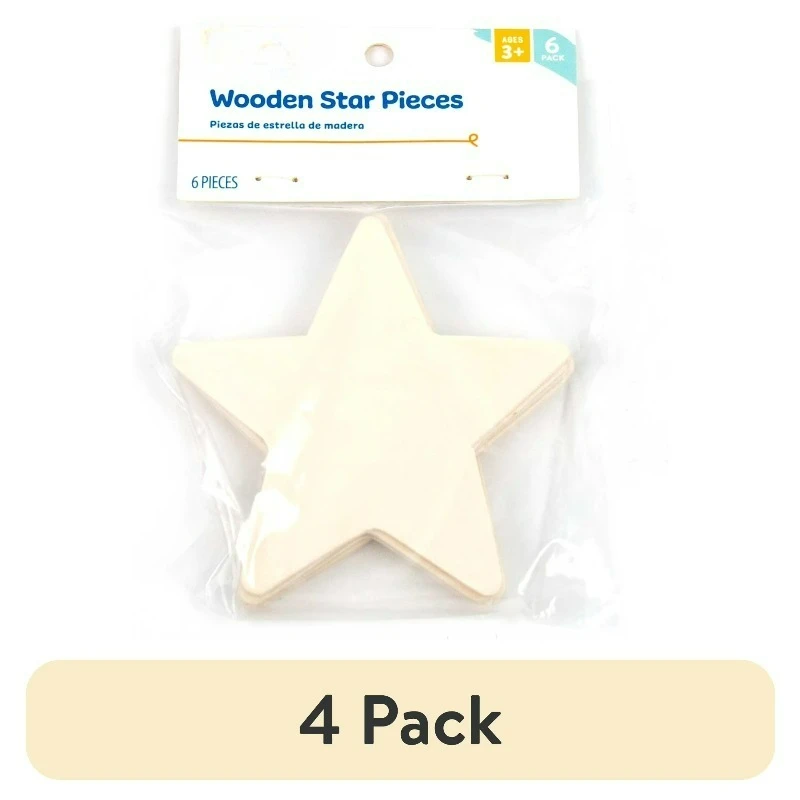 Wooden Stars, 6-Pack, 0.07 lbs
Wooden Stars, 6-Pack, 0.07 lbs