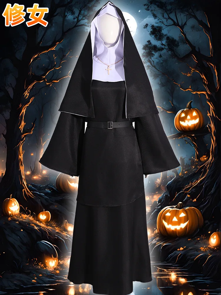 Halloween nun costume Scary Battle Nun costume priest Halloween cosplay costume Ghost Festival costume
Halloween nun costume Scary Battle Nun costume priest Halloween cosplay costume Ghost Festival costume