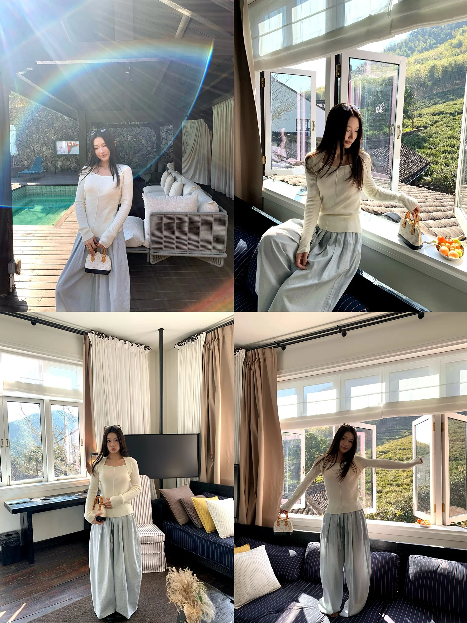 Blue Airy Thin Casual Pants Women's Wide Leg Non See through Drapey Spring Summer Slimming Loose Fit Trousers
Blue Airy Thin Casual Pants Women's Wide Leg Non See through Drapey Spring Summer Slimming Loose Fit Trousers