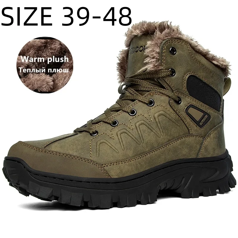 New Winter Men's Boots Super Warm Fur Men Snow Boots Outdoor Non-Slip Rubber Hiking Boots Men Work Sneakers Large Size 39-48
New Winter Men's Boots Super Warm Fur Men Snow Boots Outdoor Non-Slip Rubber Hiking Boots Men Work Sneakers Large Size 39-48