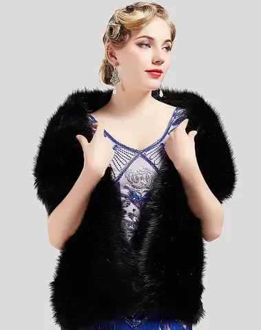 Fur Faux Winter Bolero Women Bridal Shawl Wedding Cape In Stock Cloaks Coat Jacket for Evening Party Faux Fur Coat Cape Dress
