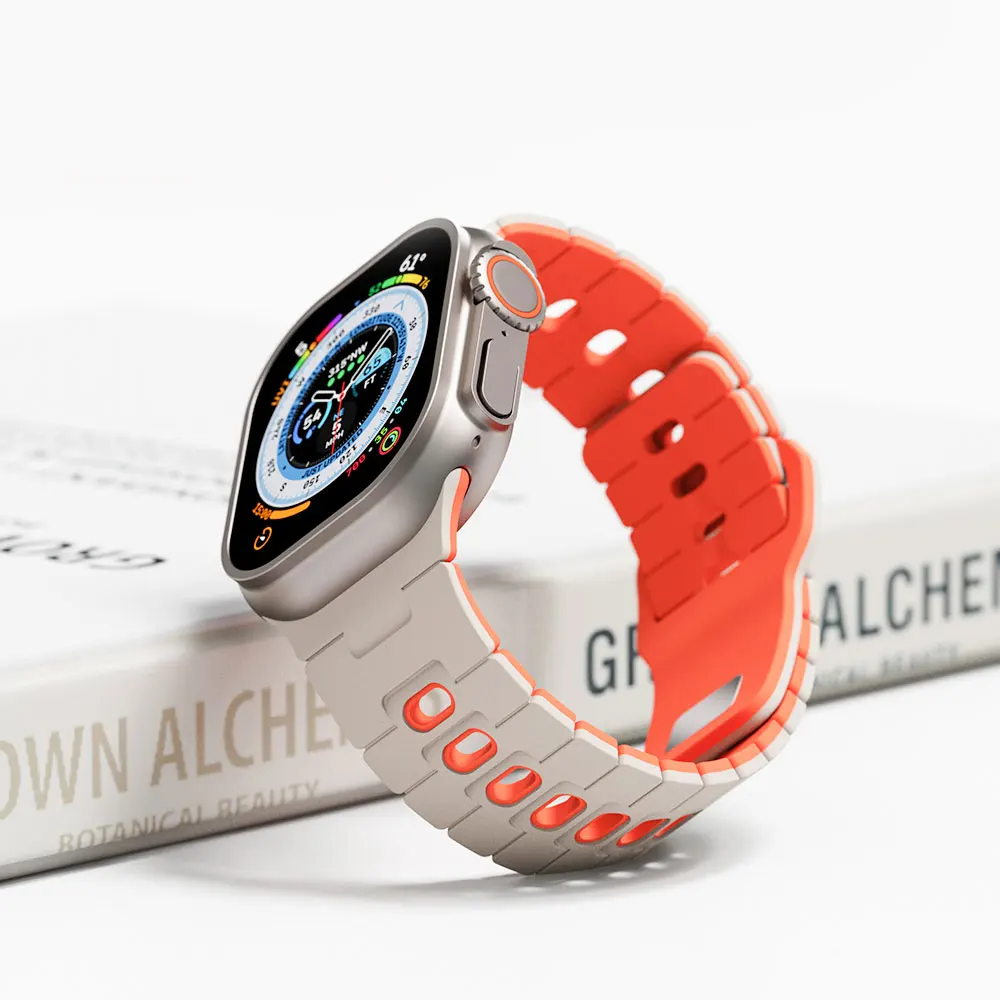 NEW Design Silicone Strap for Apple watch ultra2 band 49mm Series 10 46mm correa Sport bracelet iwatch 9 8 7 6 5 SE 42-45mm 44mm
NEW Design Silicone Strap for Apple watch ultra2 band 49mm Series 10 46mm correa Sport bracelet iwatch 9 8 7 6 5 SE 42-45mm 44mm