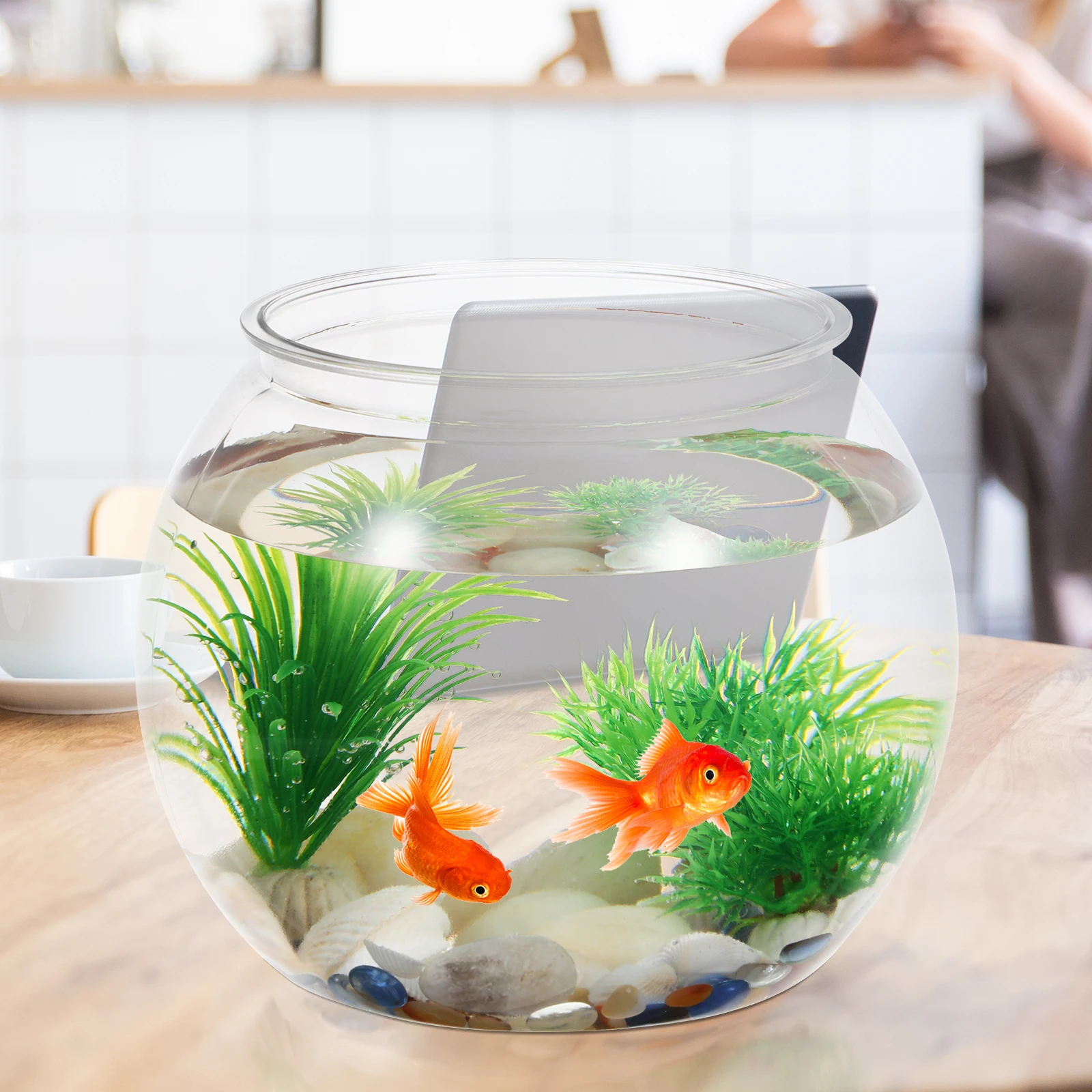 Transparent Fish Tank Large Size PET Material Desk Decor Creative Design Multi function Betta Tank Office Accessory
Transparent Fish Tank Large Size PET Material Desk Decor Creative Design Multi function Betta Tank Office Accessory