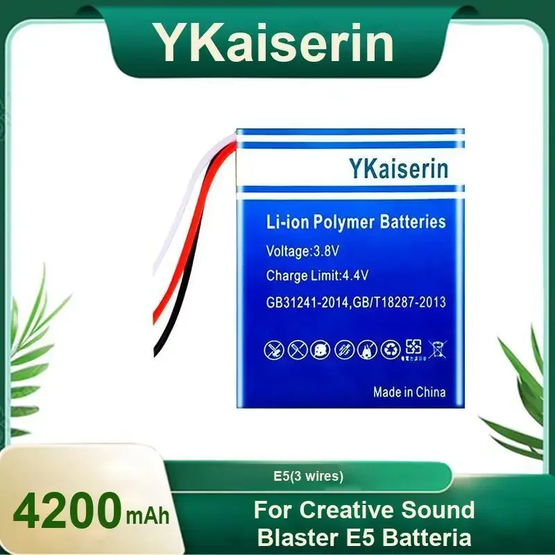 Аккумулятор YKaiserin емкостью 4200 мАч E 5 для Creative Sound Blaster E5, аккумуляторы большой емкости + трек, без гарантии, 2 года
Аккумулятор YKaiserin емкостью 4200 мАч E 5 для Creative Sound Blaster E5, аккумуляторы большой емкости + трек, без гарантии, 2 года