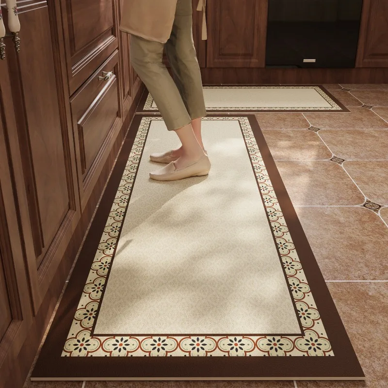 Retro Floral Print PVC Leather Kitchen Rug Waterproof Oil-proof Stain-resistant Carpet Large Area Non-slip Floor Mats Alfombra
Retro Floral Print PVC Leather Kitchen Rug Waterproof Oil-proof Stain-resistant Carpet Large Area Non-slip Floor Mats Alfombra
