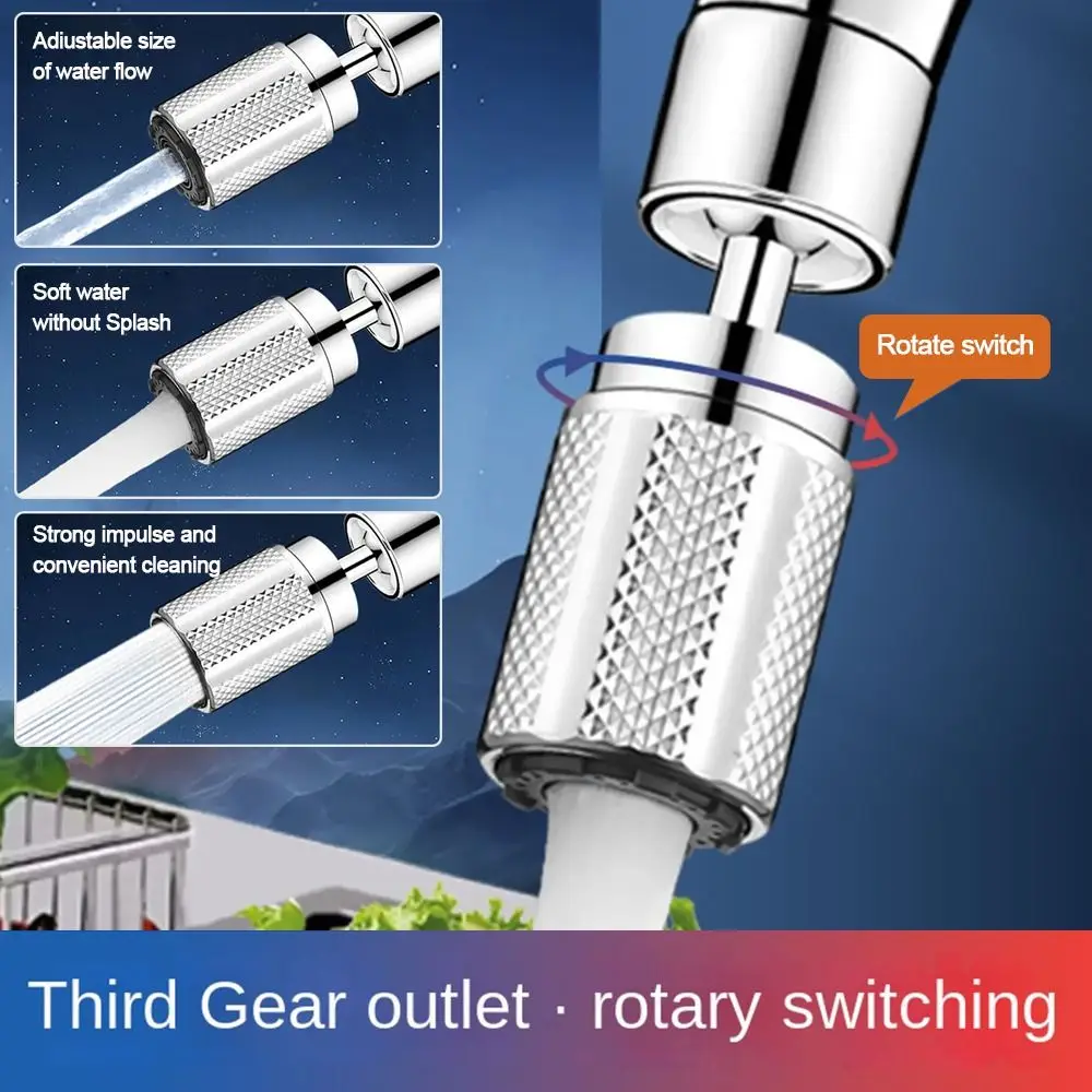 Rotatable Faucet Nozzle Anti-splash Water Saving Water Tap Bubbler 3 Mode Adjustable Water Outlet Taps Taps Lengthen Extender
Rotatable Faucet Nozzle Anti-splash Water Saving Water Tap Bubbler 3 Mode Adjustable Water Outlet Taps Taps Lengthen Extender