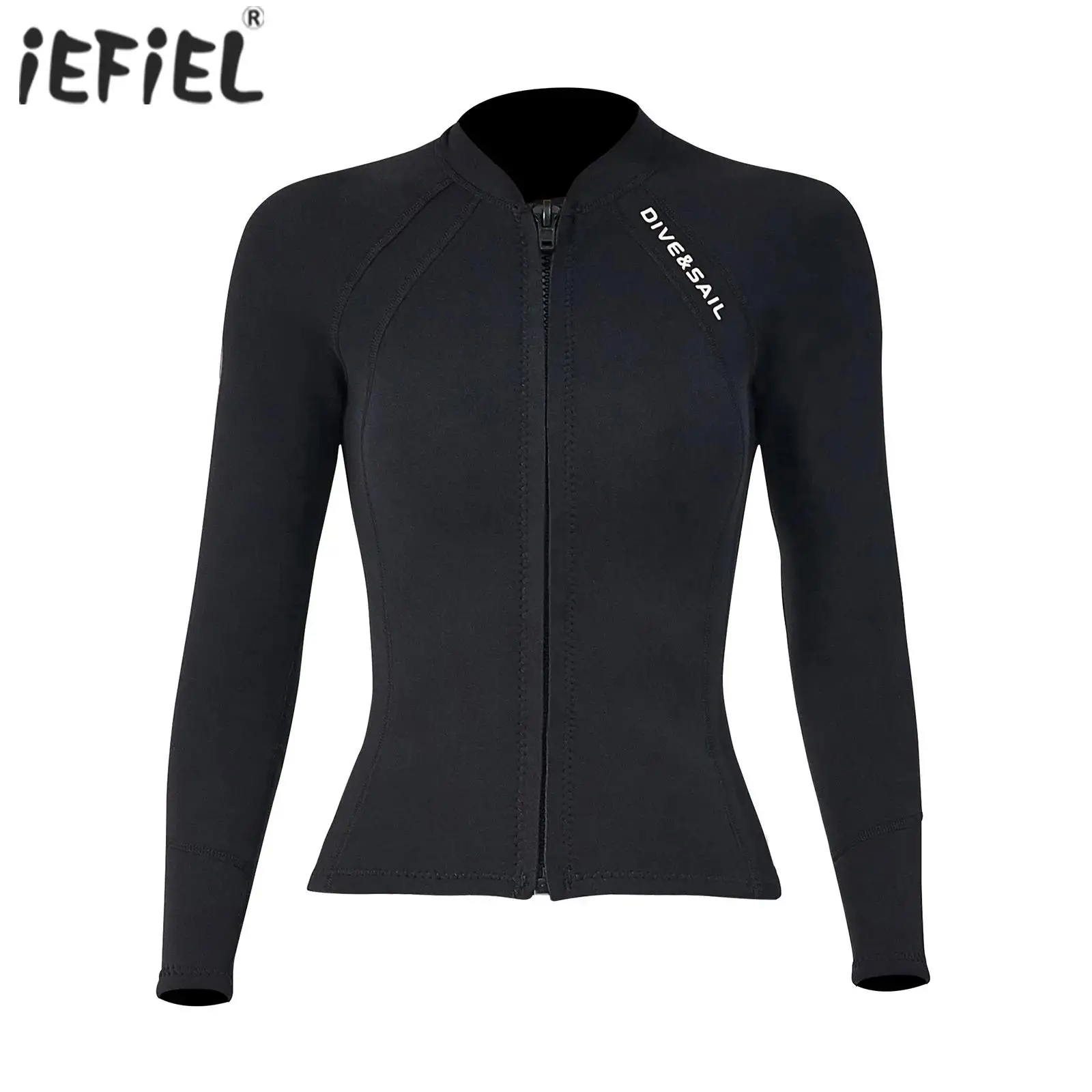 Womens Swim Tops 2mm Neoprene Wetsuit Tops Swimwear Long Sleeve Front Zipper Solid Color for Snorkeling Surfing Diving Swimsuit
Womens Swim Tops 2mm Neoprene Wetsuit Tops Swimwear Long Sleeve Front Zipper Solid Color for Snorkeling Surfing Diving Swimsuit
