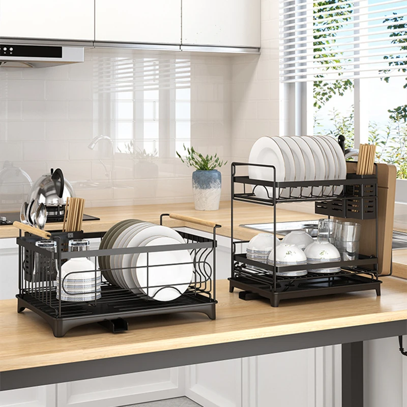 Dish Drying Rack with Sink Drain Drainboard 2 Tiers Organizer Stand Dish Drainer Plate Holder Storage Shelf Kitchen Accessories
Dish Drying Rack with Sink Drain Drainboard 2 Tiers Organizer Stand Dish Drainer Plate Holder Storage Shelf Kitchen Accessories