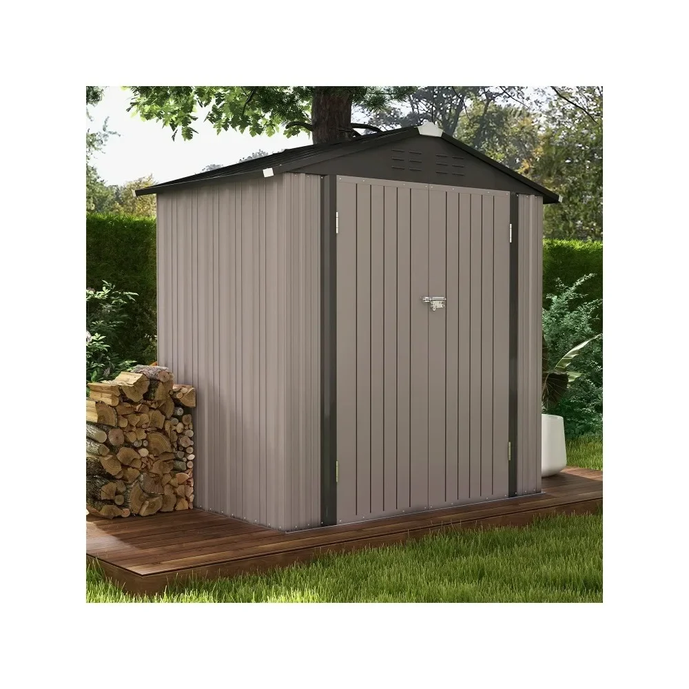 Storage Shed,6x4ft Garden Tool Storage Shed with Sloping Roof and Double Locking Door,Outdoor Shed for Garden Backyard , Brown
Storage Shed,6x4ft Garden Tool Storage Shed with Sloping Roof and Double Locking Door,Outdoor Shed for Garden Backyard , Brown