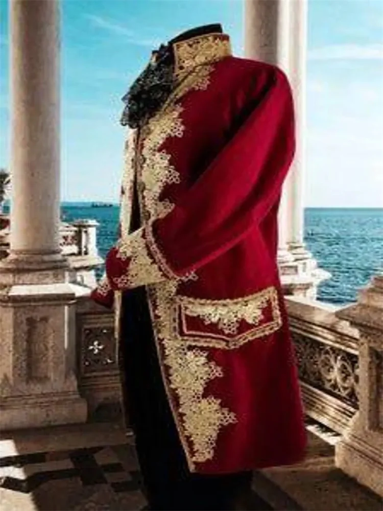 18th Century Red Men's Rococo Jacket Court Noble Tailcoat Historical Vintage Suits Venetian Outfit Carnival Military Uniform
18th Century Red Men's Rococo Jacket Court Noble Tailcoat Historical Vintage Suits Venetian Outfit Carnival Military Uniform