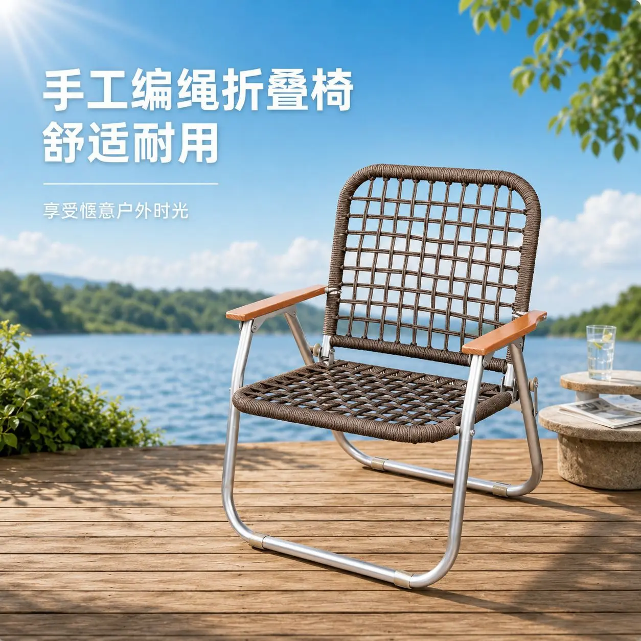 DSA pure hand-woven rattan short outdoor foldable camping chair aluminum alloy braided rope single chair with backrest chair
DSA pure hand-woven rattan short outdoor foldable camping chair aluminum alloy braided rope single chair with backrest chair