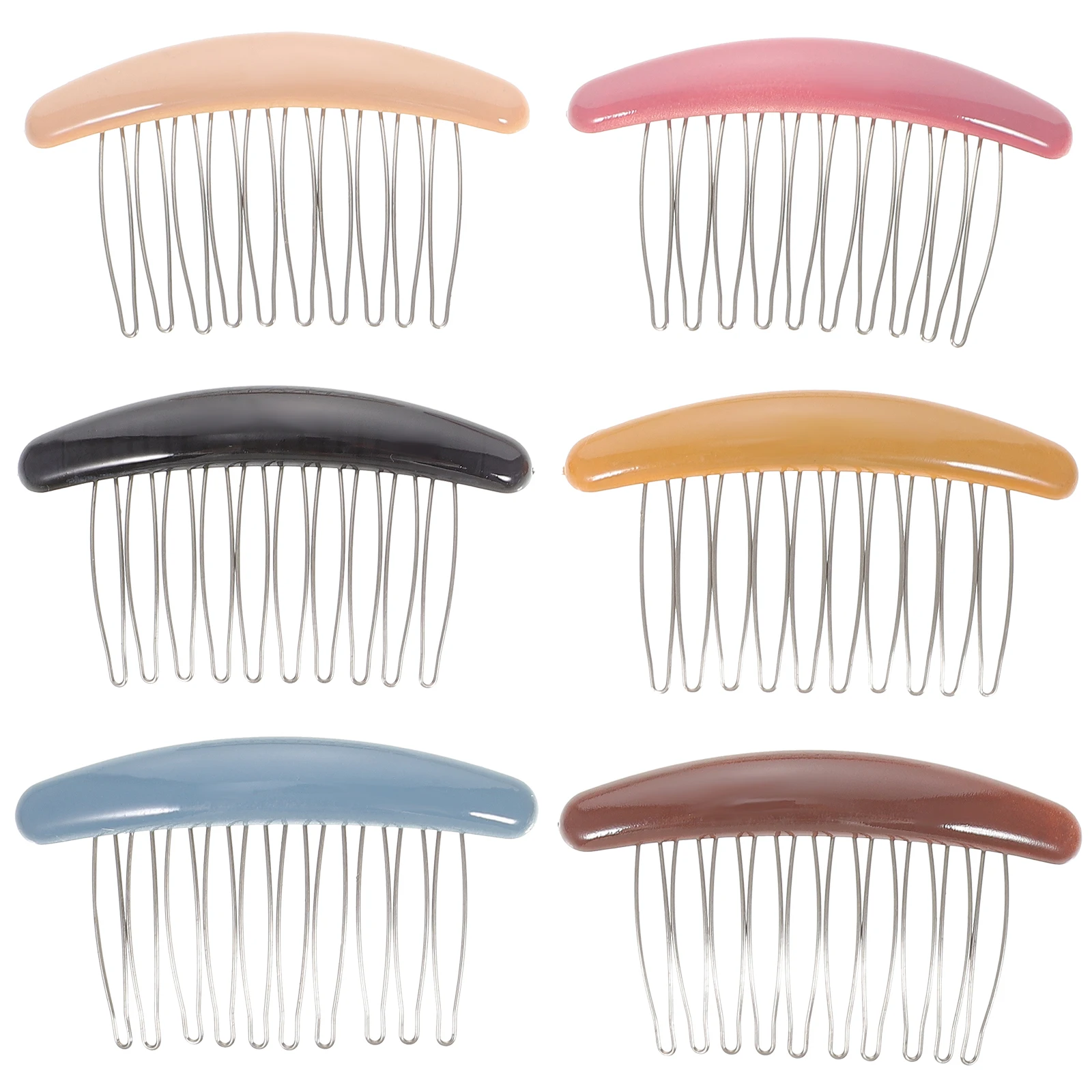 6pcs Anti-slip Hair Clip Side Combs Decorative Women Acrylic Accessories Black White Gray Pink Brown Yellow Hair Styling Wide
6pcs Anti-slip Hair Clip Side Combs Decorative Women Acrylic Accessories Black White Gray Pink Brown Yellow Hair Styling Wide