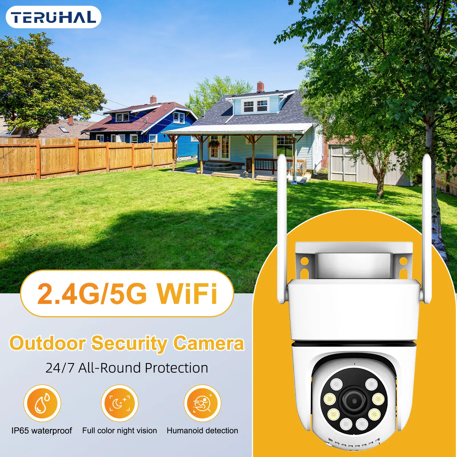 Беспроводная камера Zoom 4X 3 МП HD с двухдиапазонным Wi-Fi для домашней безопасности, внутренняя/наружная камера видеонаблюдения с ночным видением
Беспроводная камера Zoom 4X 3 МП HD с двухдиапазонным Wi-Fi для домашней безопасности, внутренняя/наружная камера видеонаблюдения с ночным видением